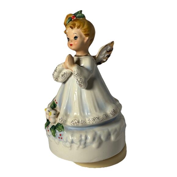 Vintage Josef Original Christmas Angel Rotating Music Box Silent Night - Picture 3 of 14